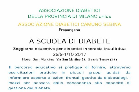 A SCUOLA DI DIABETE